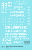 UdeY NdeT FCM Mexicano FCI Various Mexican Steam Locomotives White