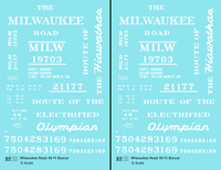 Milwaukee Road 40 Ft Boxcar White Olympian / Hiawatha