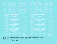 Milwaukee Road Square Body Ore Jenny Car White