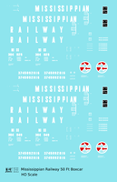 Mississippian Railway 50 Ft Ribbed Boxcar White