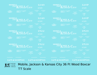 Mobile, Jackson & Kansas City 36 Ft Boxcar White