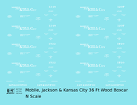 Mobile, Jackson & Kansas City 36 Ft Boxcar White