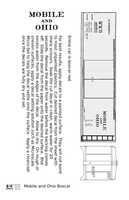Mobile and Ohio 40 Ft Boxcar White Lettering GM&O Predecessor