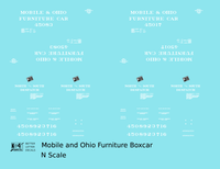 Mobile and Ohio Wood Furniture Boxcar White GM&O Predecessor