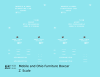 Mobile and Ohio Wood Furniture Boxcar White GM&O Predecessor