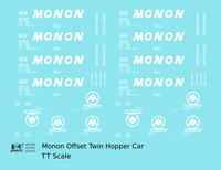 Monon Offset Twin Hopper White