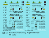 Manufacturer’s Railway 50 Ft Plug Door Boxcar Black  - Decal - Choose Scale