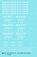 Minneapolis and St Louis Offset Twin Hopper White MSTL