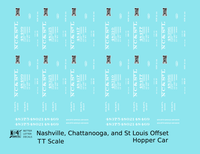 Nashville Chattanooga & St Louis Offset Hopper Car White NC&StL