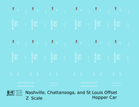 Nashville Chattanooga & St Louis Offset Hopper Car White NC&StL