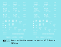 Nacionales De Mexico 40 Ft Boxcar White NDEM