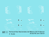 Nacionales De Mexico 50 Ft Boxcar White N De M Unir Servir