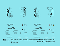 Nacionales De México 50 Ft Ribbed Boxcar Black NDEM Unir Servir