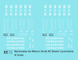Ferrocarriles Nacionales De Mexico Steam Locomotive NDEM N De M