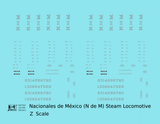 Nacionales De Mexico NDEM Steam Locomotive Metallic Silver