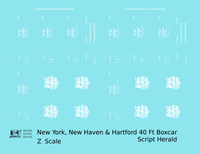New Haven 40 Ft Boxcar White Script Logo