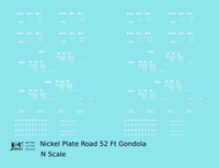 Nickel Plate Road 52 Ft Gondola White NKP