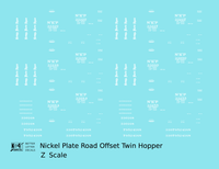 Nickel Plate Road Offset Twin Hopper White