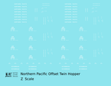 Northern Pacific Offset Twin Hopper White