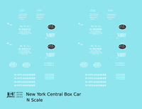 New York Central 40 Ft Boxcar White
