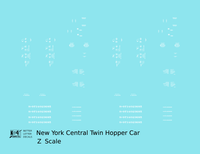 New York Central Twin Hopper Car White