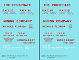 The Phosphate Mining Company Tank Car Red and White Nichols, Florida - Decal - Choose Scale
