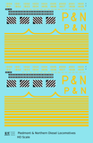 Piedmont and Northern ALCO Hood Diesel Or Switcher Yellow Big P&N - Decal Sheet