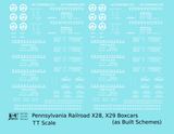 Pennsylvania Railroad PRR X28 and X29 Boxcar White As Built Scheme