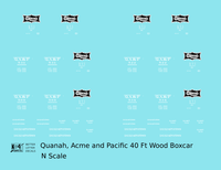 Quanah, Acme and Pacific 40 Ft Wood Boxcar White