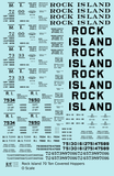 Rock Island 70 Ton Covered Hoppers Black Roman, Block Letters