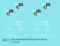 Rock Island 40 Ft Boxcar White Rocket Freight