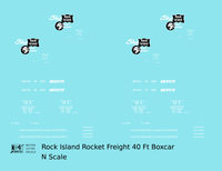Rock Island 40 Ft Boxcar White Rocket Freight