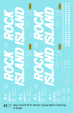 Rock Island 40 Ft Boxcar White Slant Lettering
