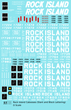 Rock Island Caboose White Slant / Block Letters