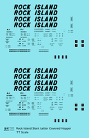 Rock Island Covered Hopper Black Slant Lettering