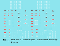 Rock Island Caboose White Roman/Block Fascia Letter
