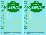 Rutland 40 Ft Boxcar Green and Yellow