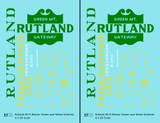 Rutland 40 Ft Boxcar Green and Yellow