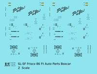 SLSF Frisco 86 Ft Auto Parts Boxcar Black