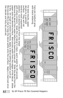 SLSF Frisco 70 Ton Covered Hopper Black Roman Marks - Decal