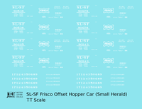 SLSF Frisco Twin Hopper Car White Small Herald