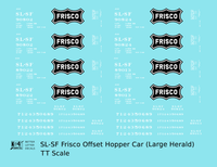 SLSF Frisco Twin Hopper Car White Large Herald