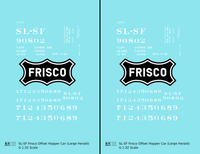 SLSF Frisco Twin Hopper Car White Large Herald