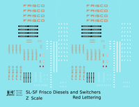 SLSF Frisco Diesel Locomotive Red and White