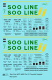 Soo Line ACF Covered Hopper Green Yellow and Black  - Decal - Choose Scale