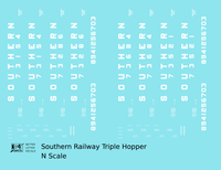 Southern Railway Ribbed Triple Hopper White