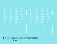 Southern Railway Ribbed Triple Hopper White
