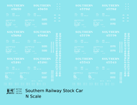 Southern Railway 40 Ft Stock Cars White
