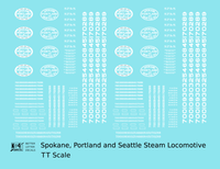 Spokane Portland and Seattle Steam Locomotive White