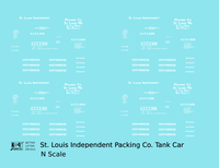 St Louis Independent Packing Tank Car White